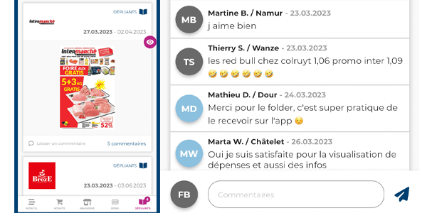 Commentaires dans MyFreedelity