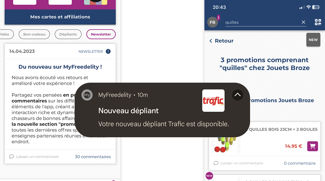 Encore plus de fonctionnalités dans l’app MyFreedelity (pour vos consommateurs) !