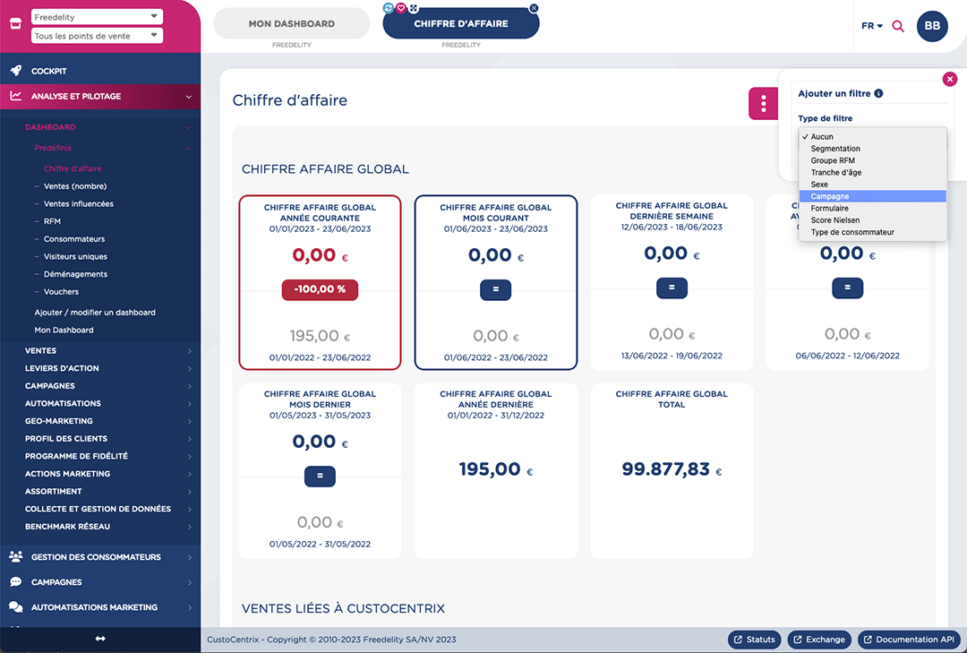 Filtrez vos dashboards